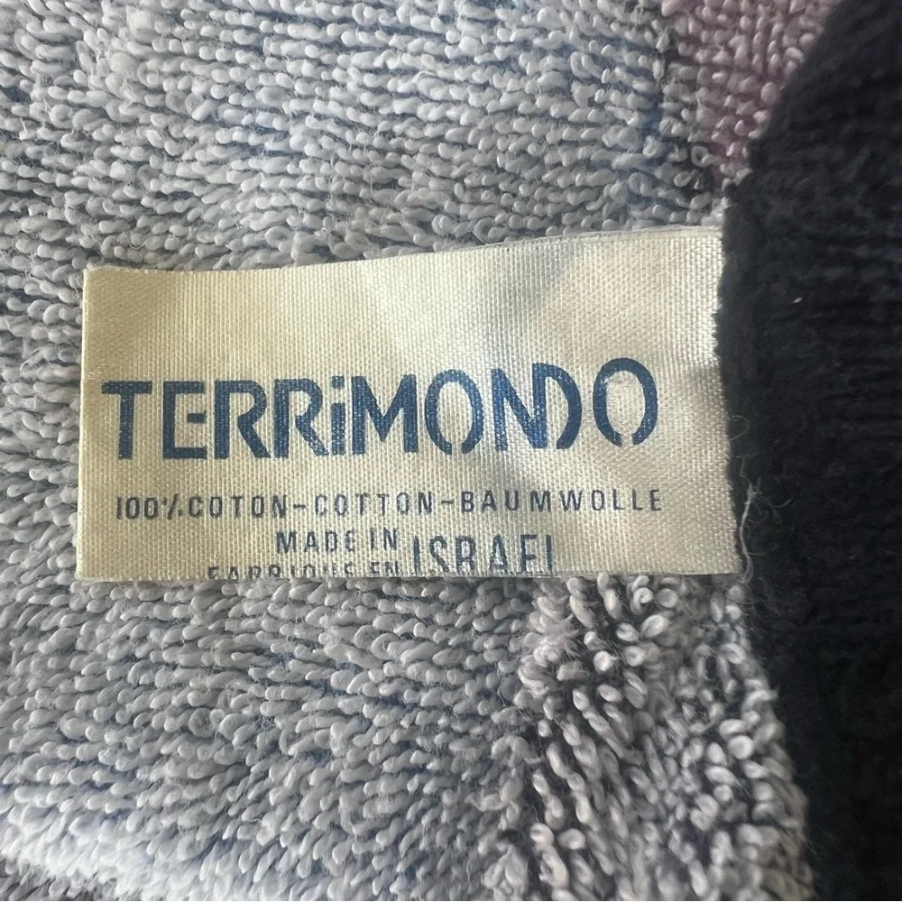Vintage 80s TerriMondo Retro Rainbow Beach Towel 54 x 28.5 Cotton Israel FLAWS